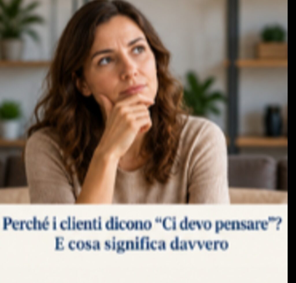 “Ci devo pensare”: cosa significa davvero e come rispondere al cliente